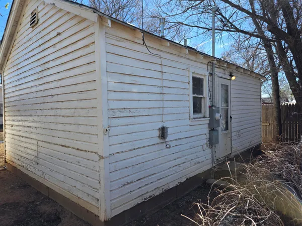 a view of a wooden house