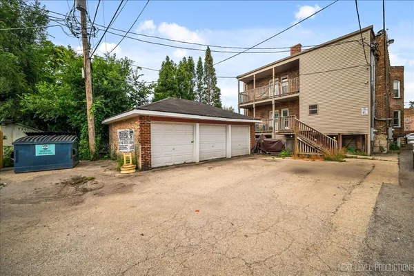 a front view of a building