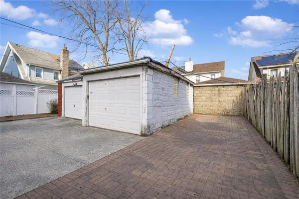a view of a house with a garage