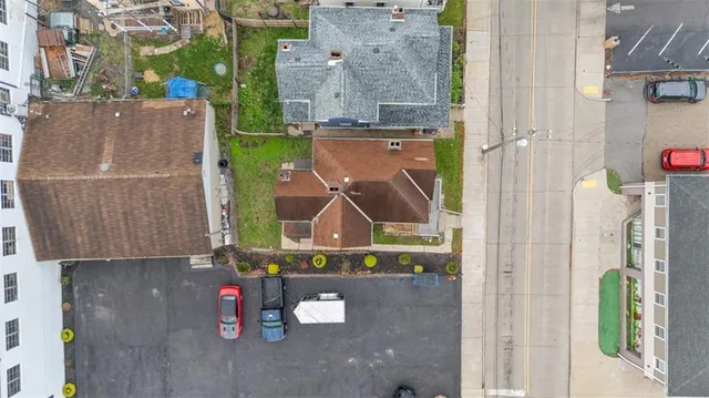 an aerial view of a city with lots of residential buildings