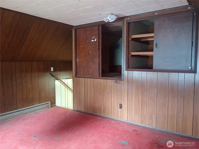 an empty room with a window