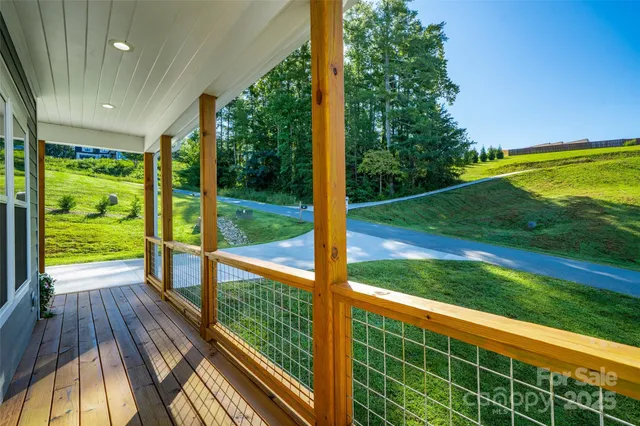 a view of yard from deck