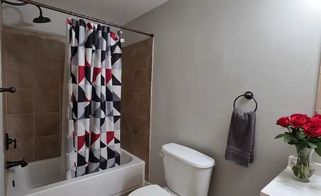 an empty room that has a window