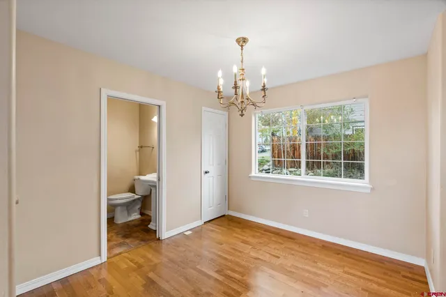 a view of a livingroom with a window