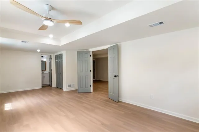 a view of a terrace with sky view