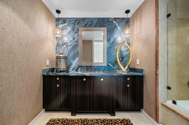 a view of gallery with wooden floor