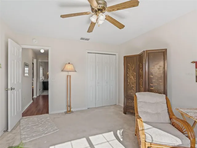 a view of a livingroom with furniture