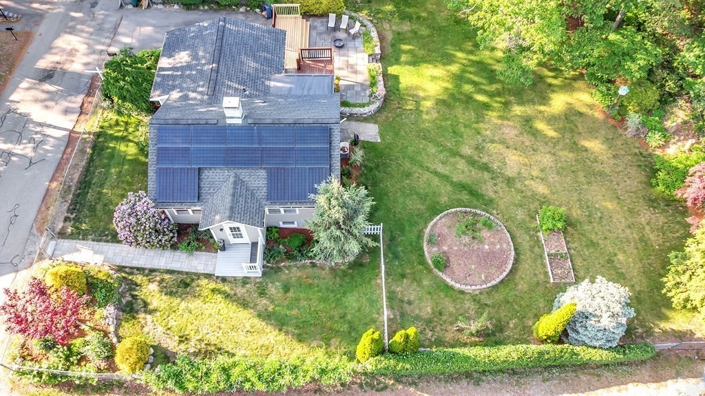 16 Fuller Road Billerica, MA 01821 - Photo 33 of 40 an aerial view of a house with garden space and swimming pool