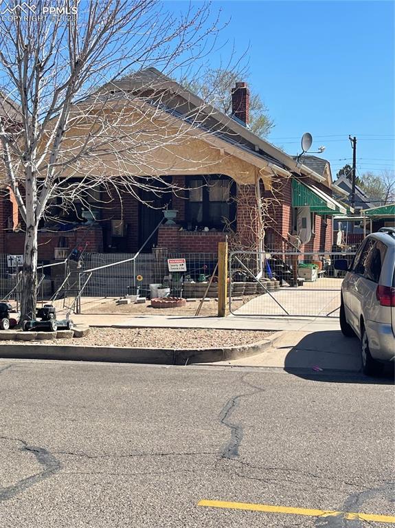 a building exterior with the view of buildings