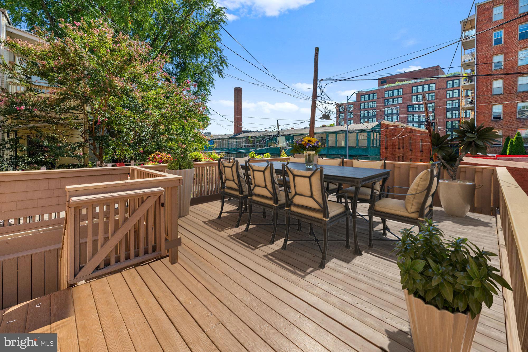 2478 Ontario Road Northwest Washington, DC 20009 - Photo 19 of 28 Large Rear Deck over Parking