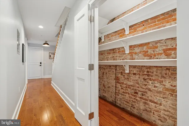 a view of hallway with stairs
