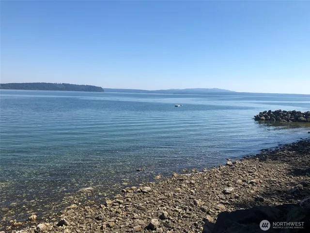 a view of an ocean and beach