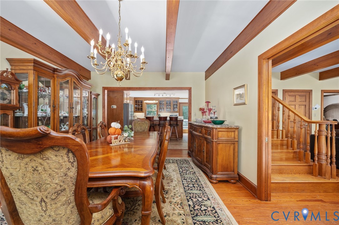 1801 Georgetown Road Heathsville, VA 22473 - Photo 48 of 83 Hardwood flooring, exposed wood beam ceiling, bras