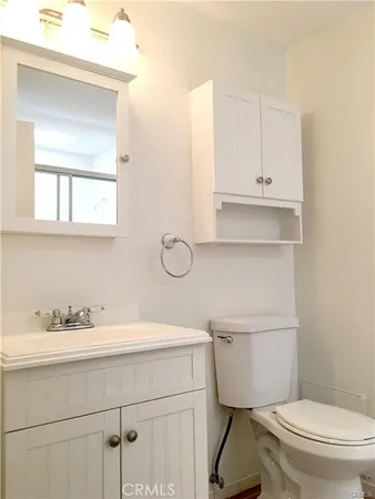 a view of a small space with a window