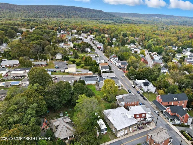 an aerial view of multiple house