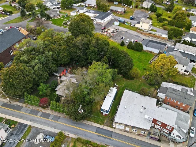 an aerial view of a city