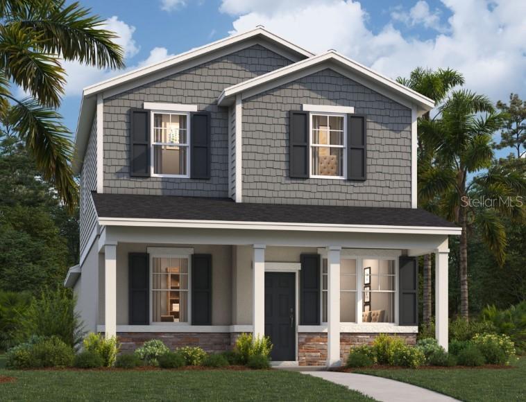 front view of house with a yard