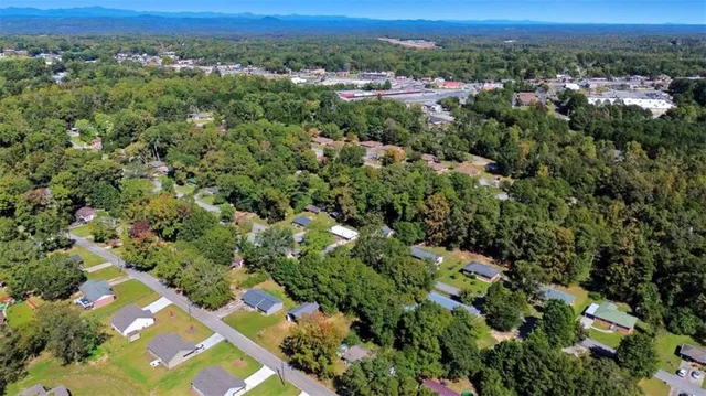 an aerial view of multiple house