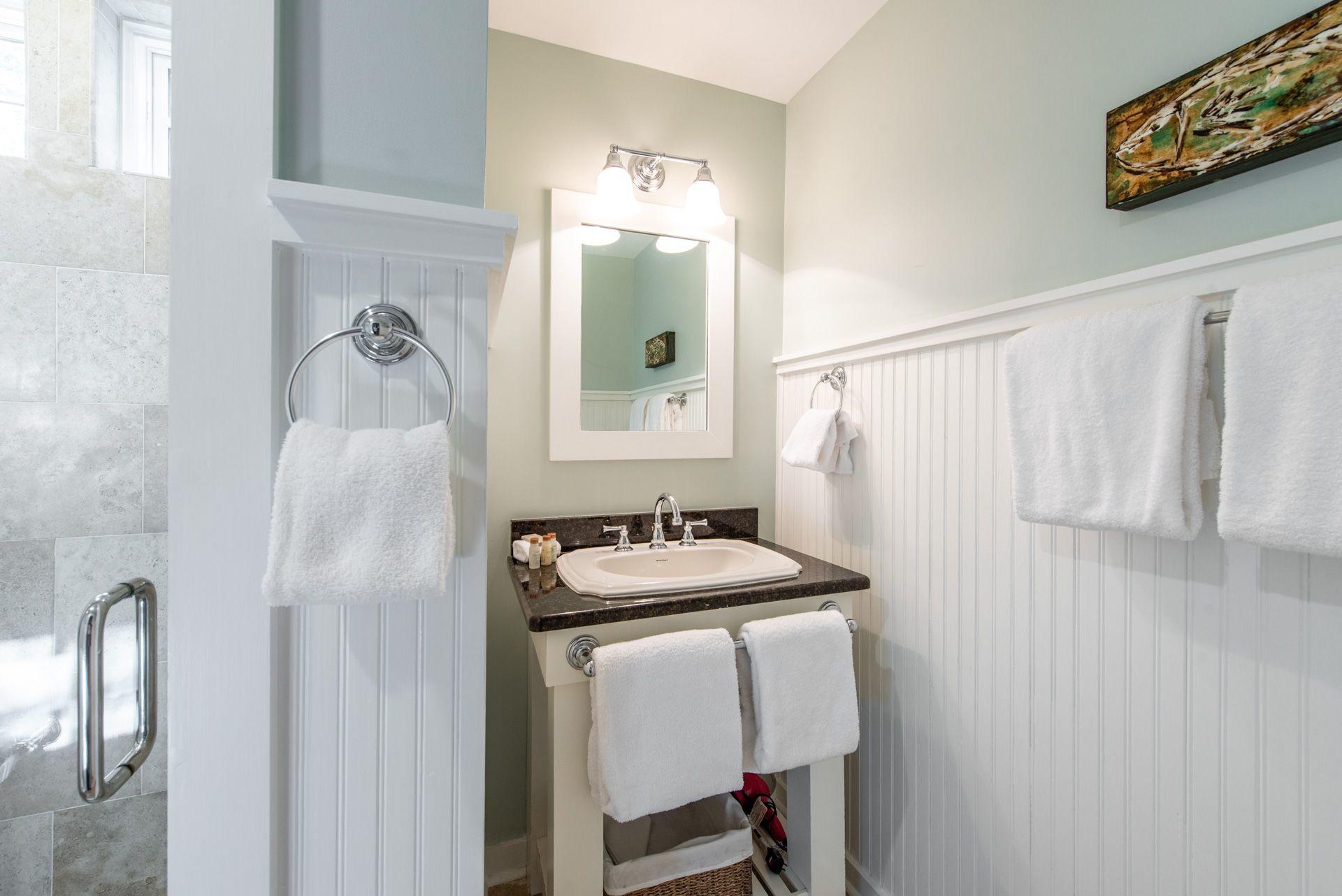 287 Salt Lane Watersound, FL 32461 - Photo 15 of 38 a bathroom with a sink a mirror and a toilet