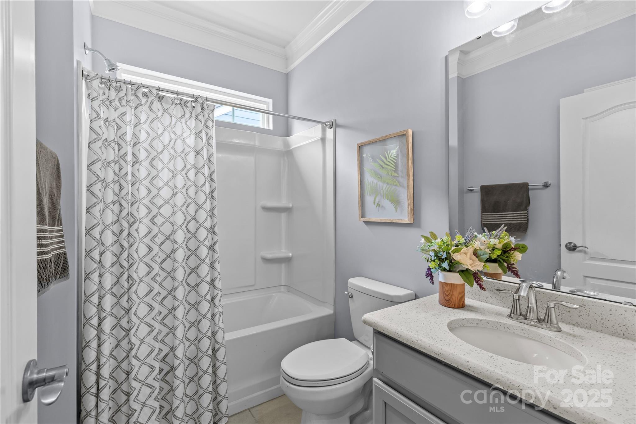 8097 Asher Chase Trail Lancaster, SC 29720 - Photo 26 of 47 a bathroom with a granite countertop sink toilet and shower