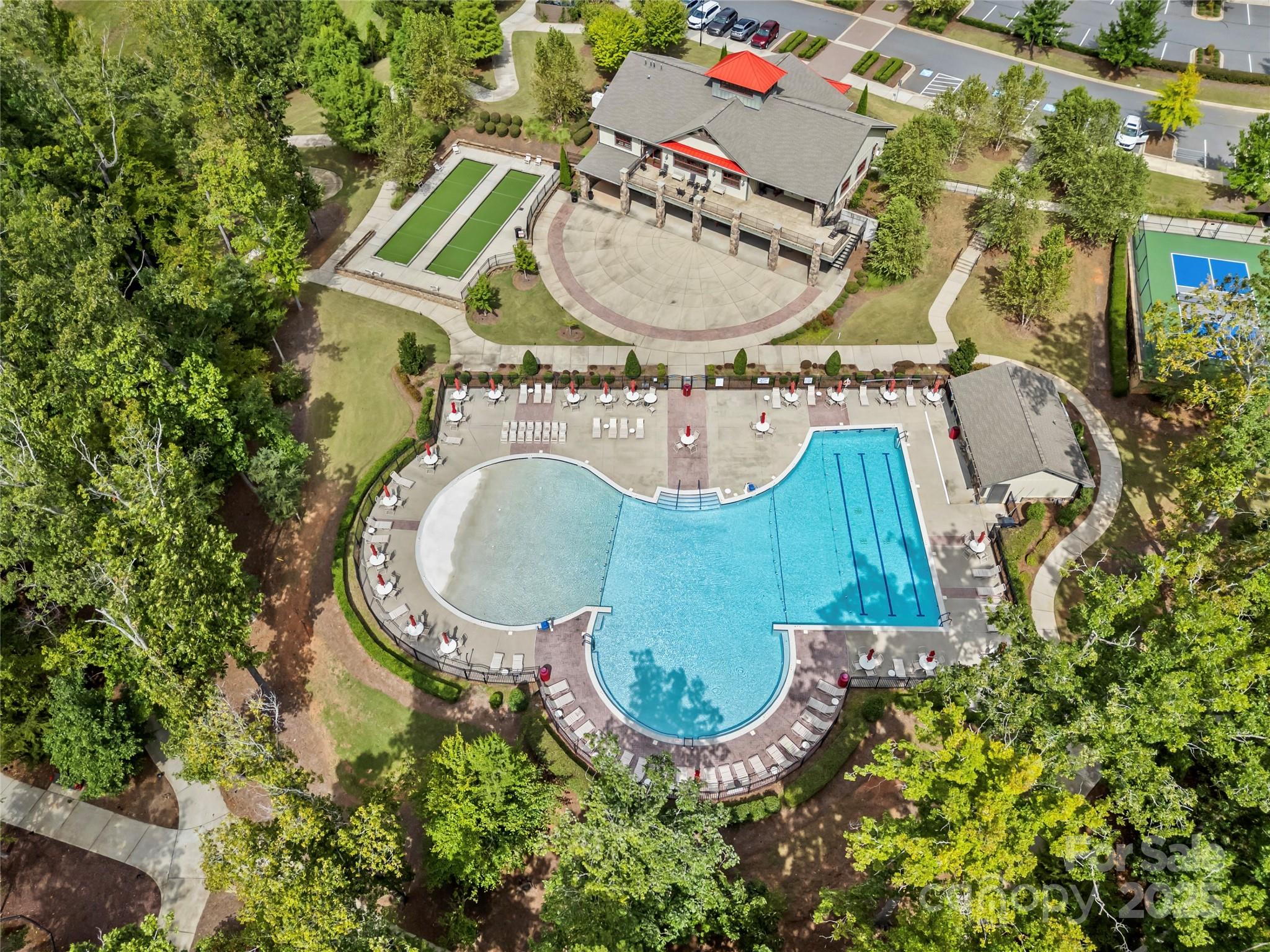 8097 Asher Chase Trail Lancaster, SC 29720 - Photo 36 of 47 an aerial view of a house with swimming pool and outdoor seating