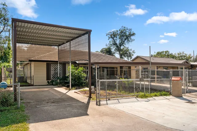a view of a house with a patio