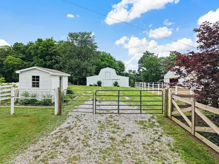 a view of a deck with a yard