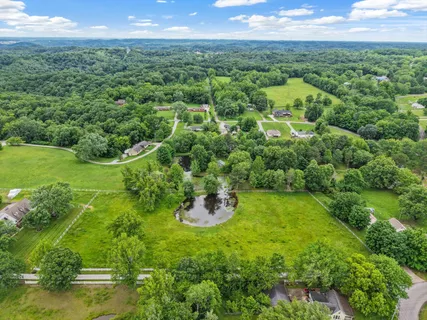 a view of a garden with an outdoor space