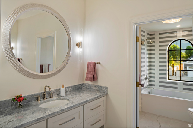 423 Eldorado Drive Mapleton, UT 84664 - Photo 27 of 40 Bathroom featuring vanity and shower / tub combination