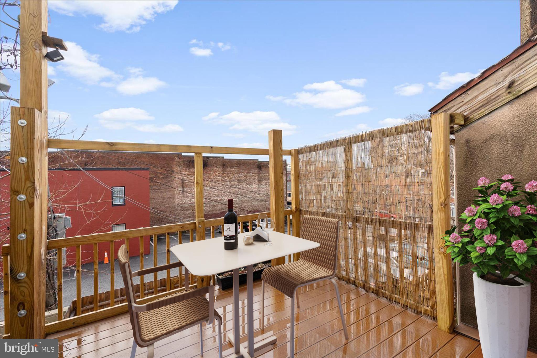 421 George Street Baltimore, MD 21201 - Photo 25 of 32 Rear Deck (Virtually Staged)
