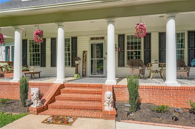 a front view of a house