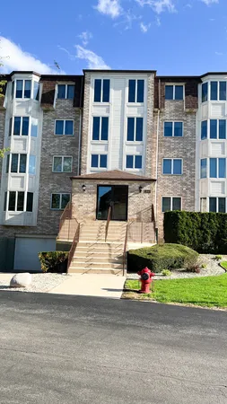 a front view of a building