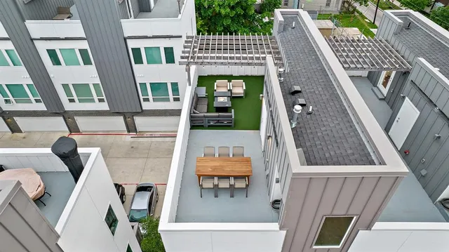 a view of outdoor space with seating area