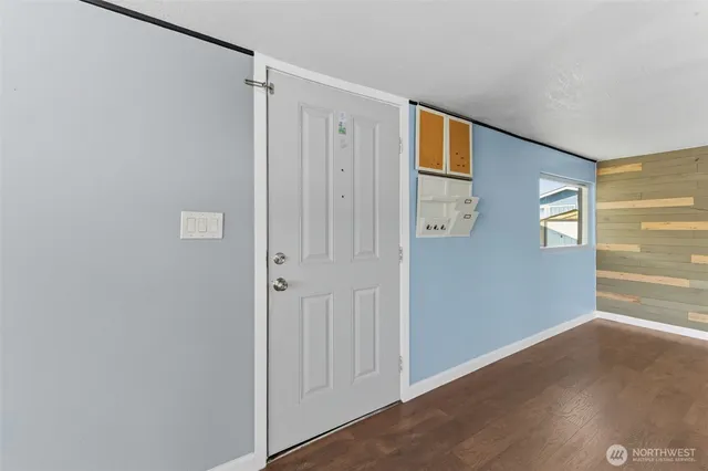 a view of front door with hallway