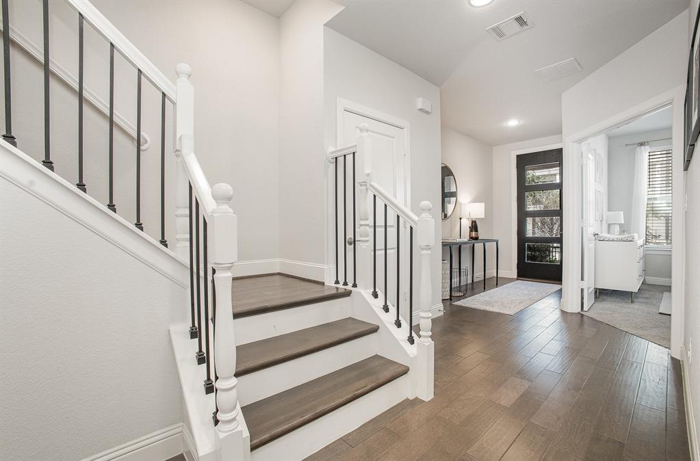 1117 Tea Olive Lane Dallas, TX 75212 - Photo 1 of 1 Entrance foyer with dark wood finished floors and recessed lighting