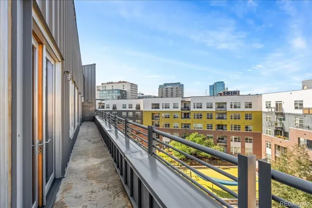 a view of city from balcony