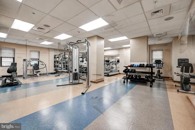 a view of a lobby with furniture