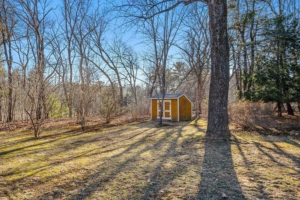 31 Ward Road Sudbury, MA 01776 - Photo 3 of 26 a big yard with large trees and a wooden fence