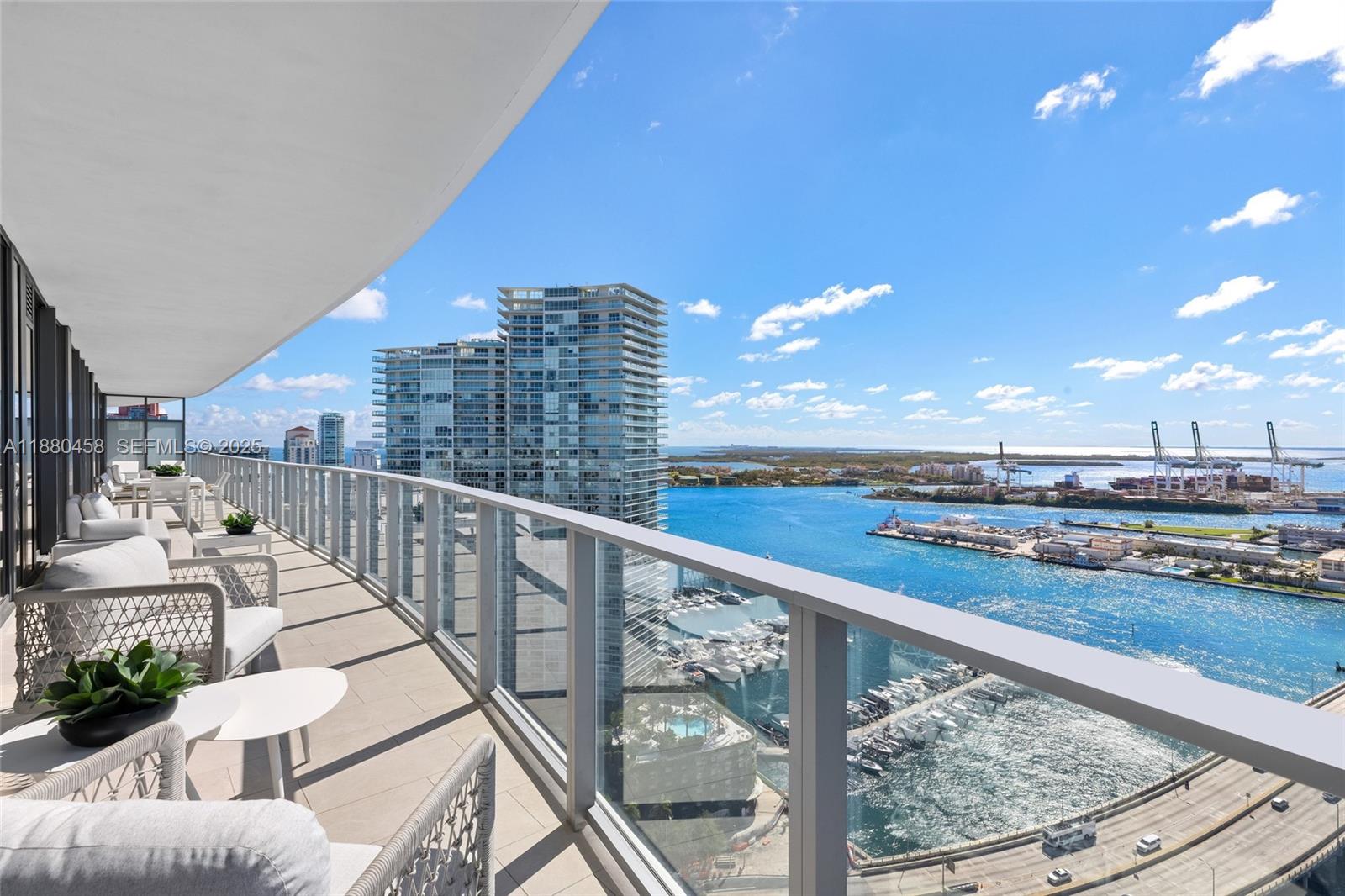 500 Alton Road, Unit 2802 Miami Beach, FL 33139 - Photo 12 of 51 a view of balcony with furniture