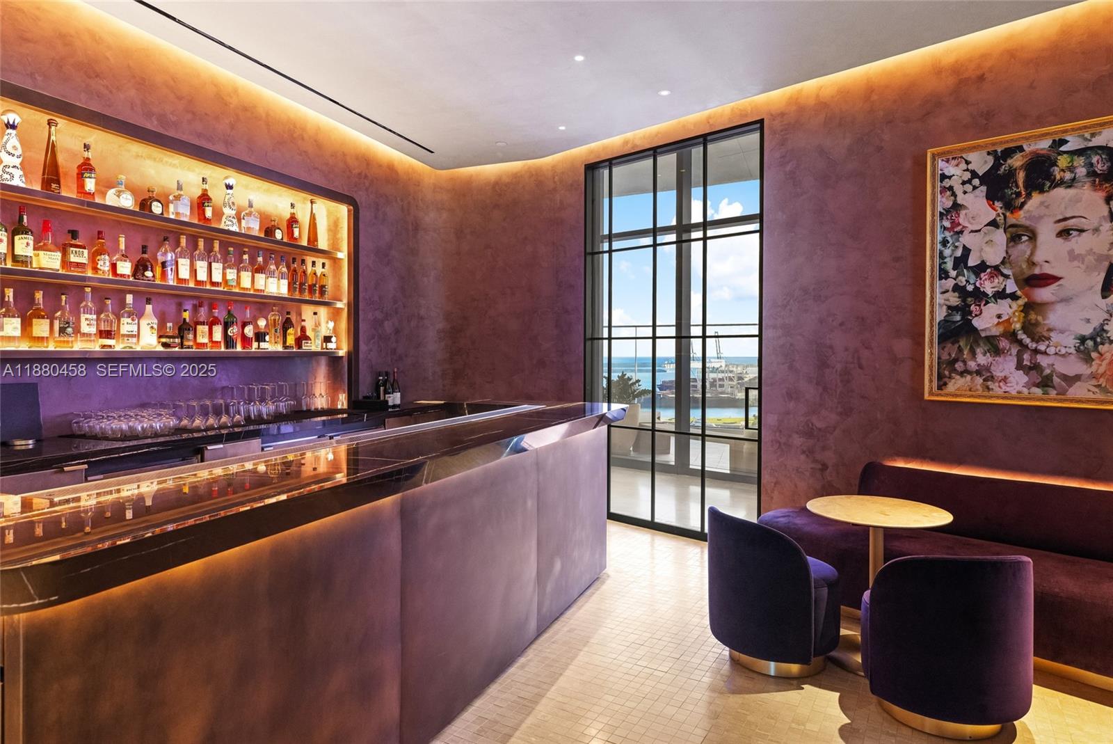 500 Alton Road, Unit 2802 Miami Beach, FL 33139 - Photo 24 of 51 a kitchen with stainless steel appliances granite countertop a sink a stove and a refrigerator