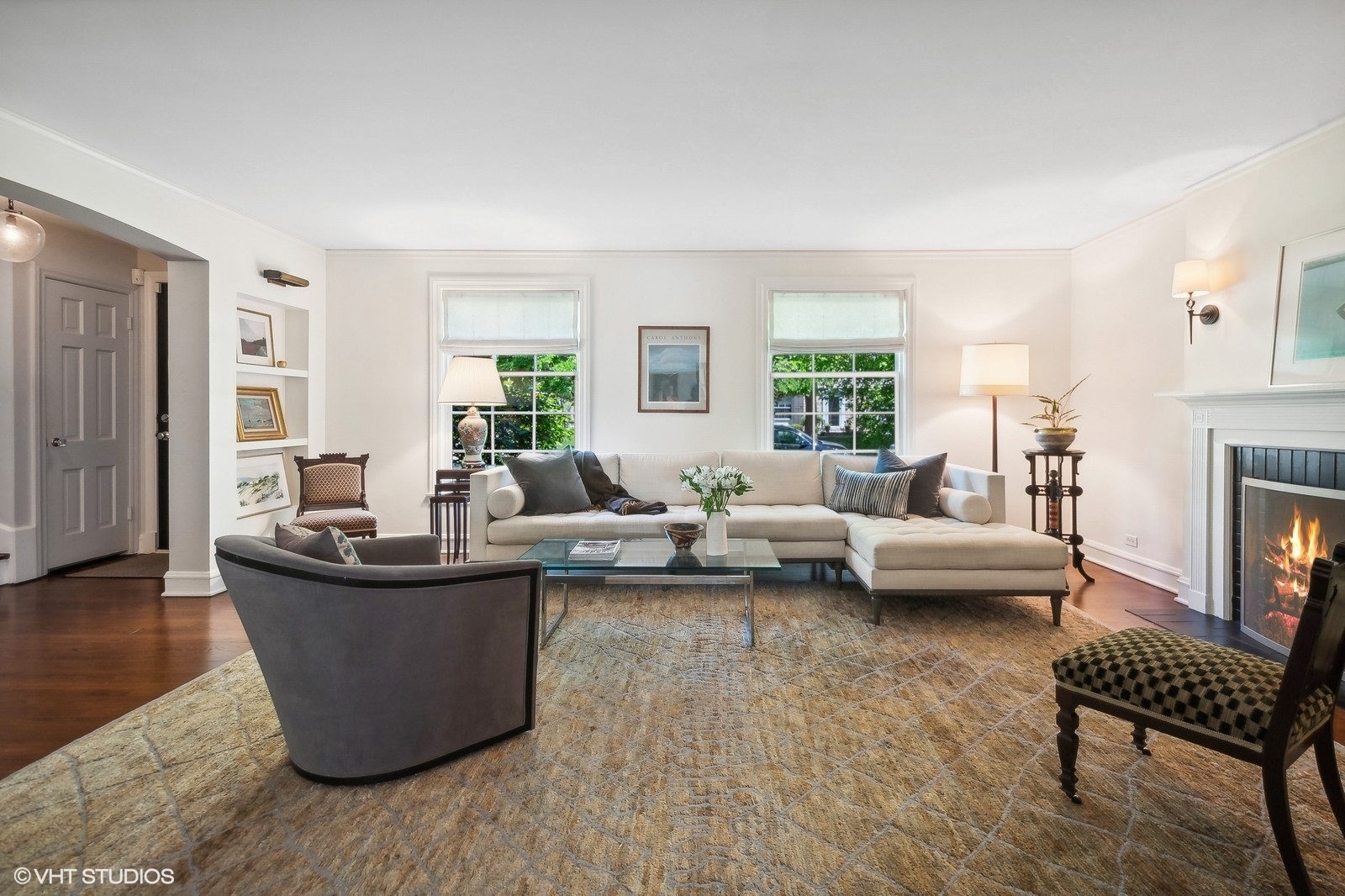 2044 Ewing Avenue Evanston, IL 60201 - Photo 6 of 35 a living room with furniture and a wooden floor