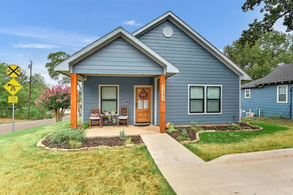 a view of a house with patio