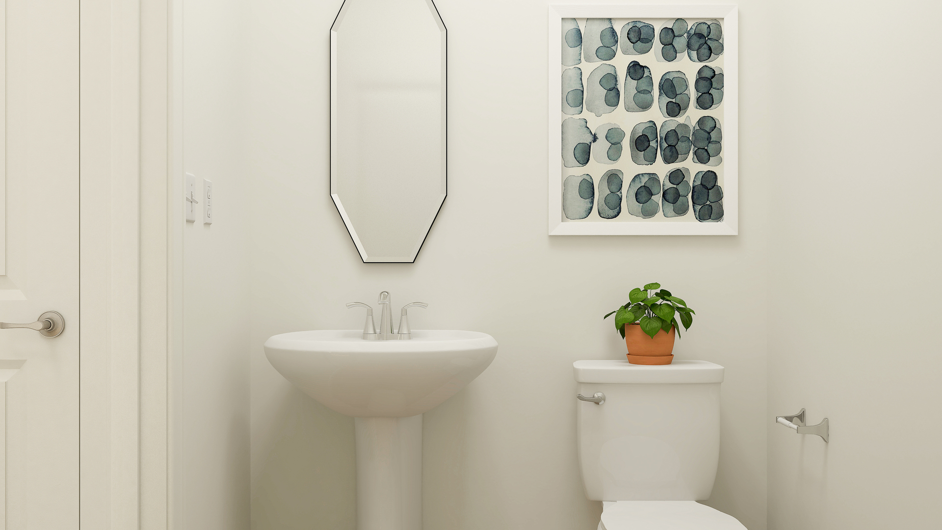 371 Cold Spring Street Algonquin, IL 60102 - Photo 11 of 33 a bathroom with a toilet sink and mirror