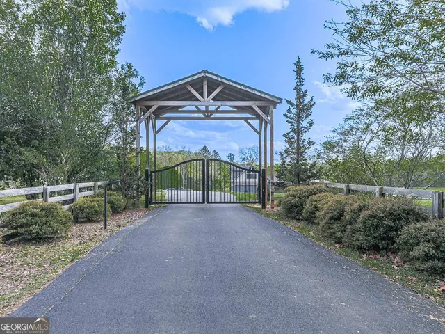 a view of a balcony with wooden floor