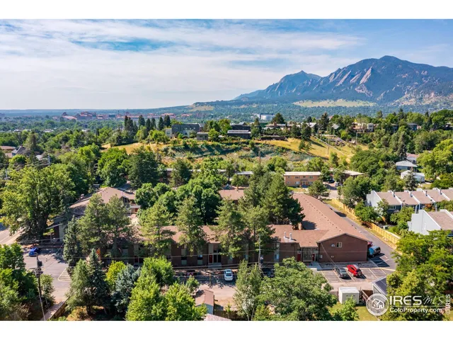 a view of a city with mountain