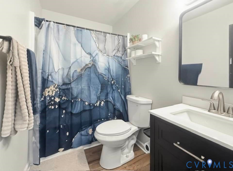 6009 Simplicity Court Chesterfield, VA 23832 - Photo 14 of 22 a bathroom with a sink vanity mirror and toilet