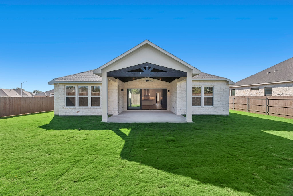 3332 Emerald Lake Path Georgetown, TX 78628 - Photo 34 of 35 a front view of a house with a yard