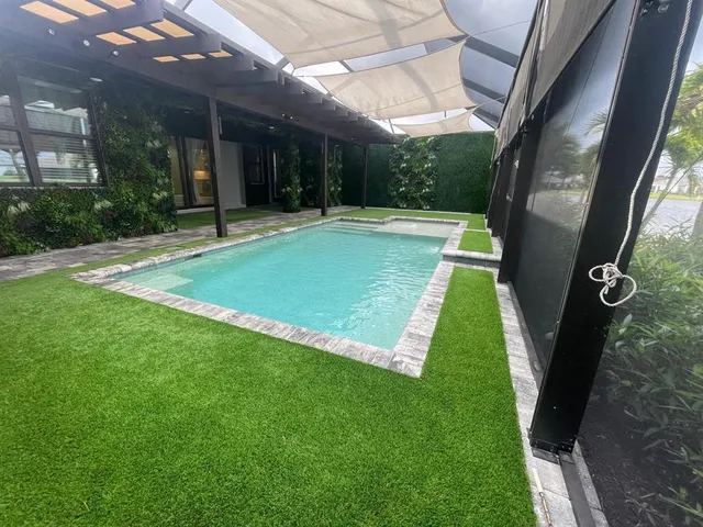 a view of a small yard