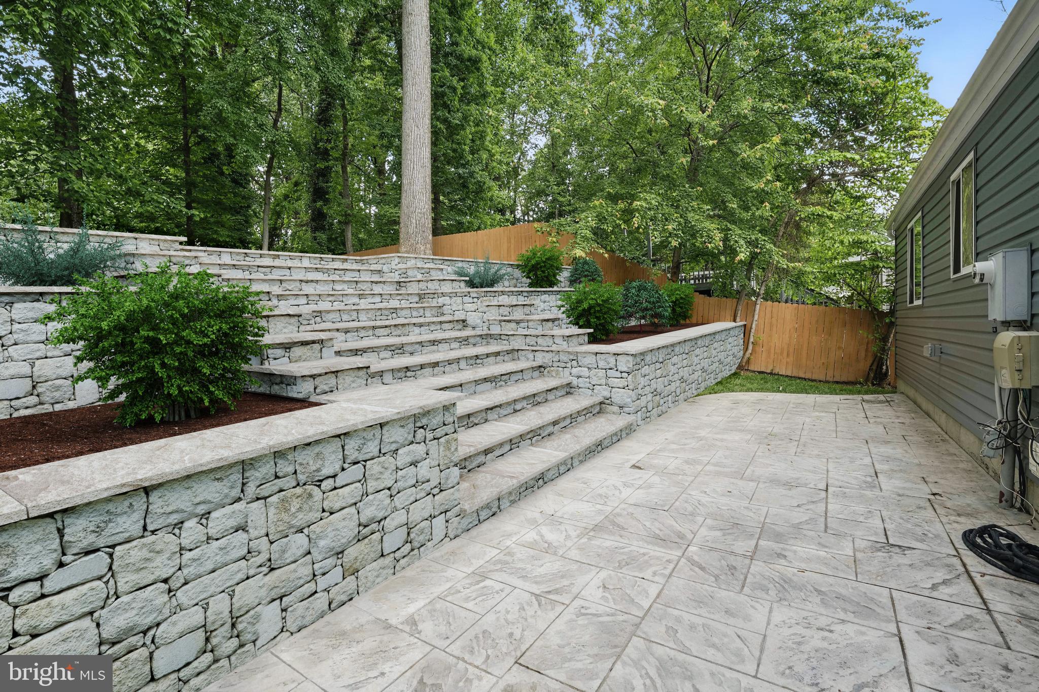 7310 Husky Lane North Springfield, VA 22151 - Photo 4 of 37 Back Yard Hill After Retaining Wall *RENDERING