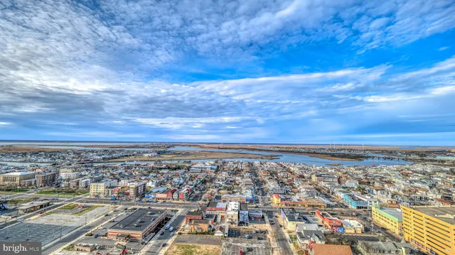 an aerial view of a city
